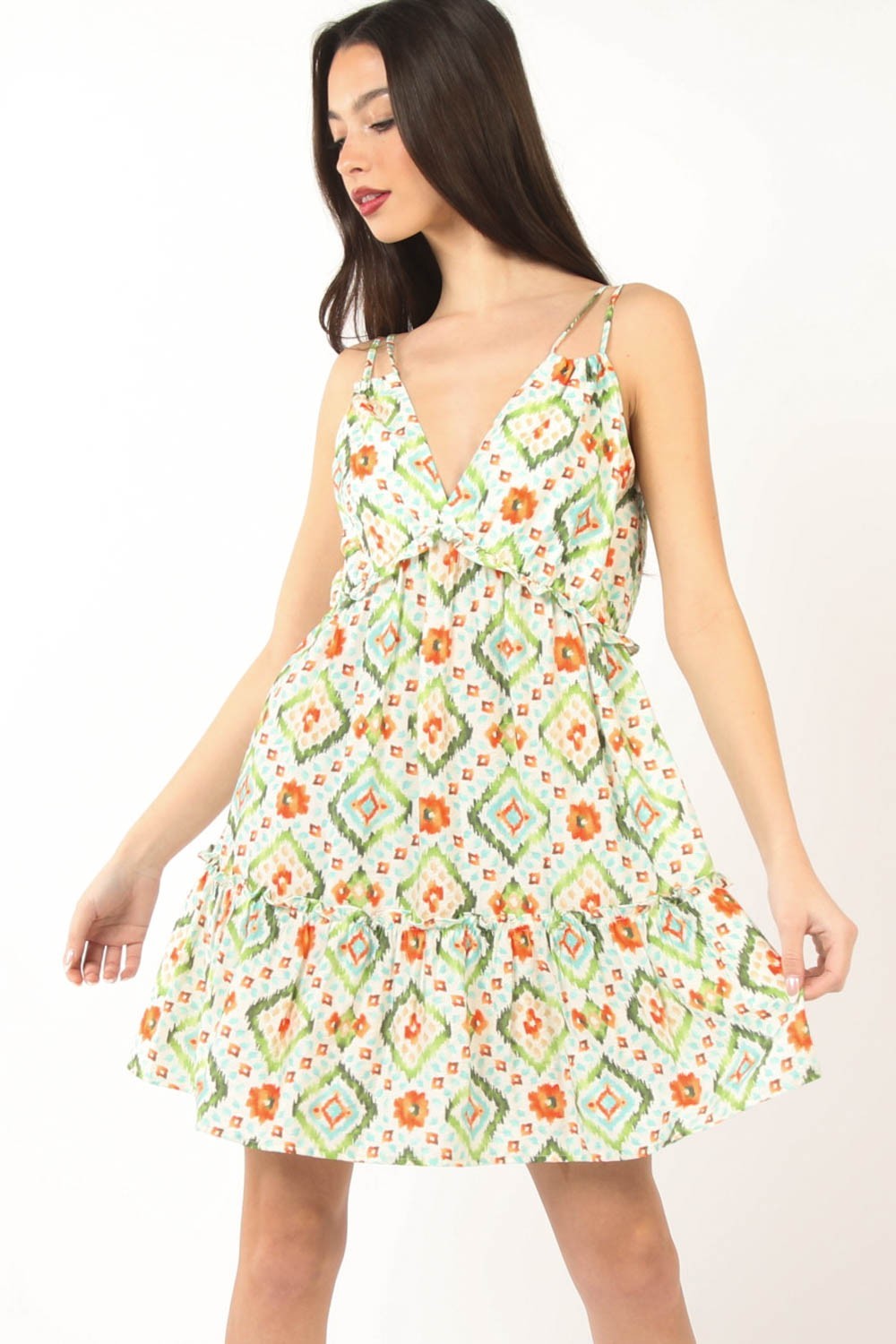 VERY J Floral Back Smocked Ruffled Mini Dress - Charming Charlie