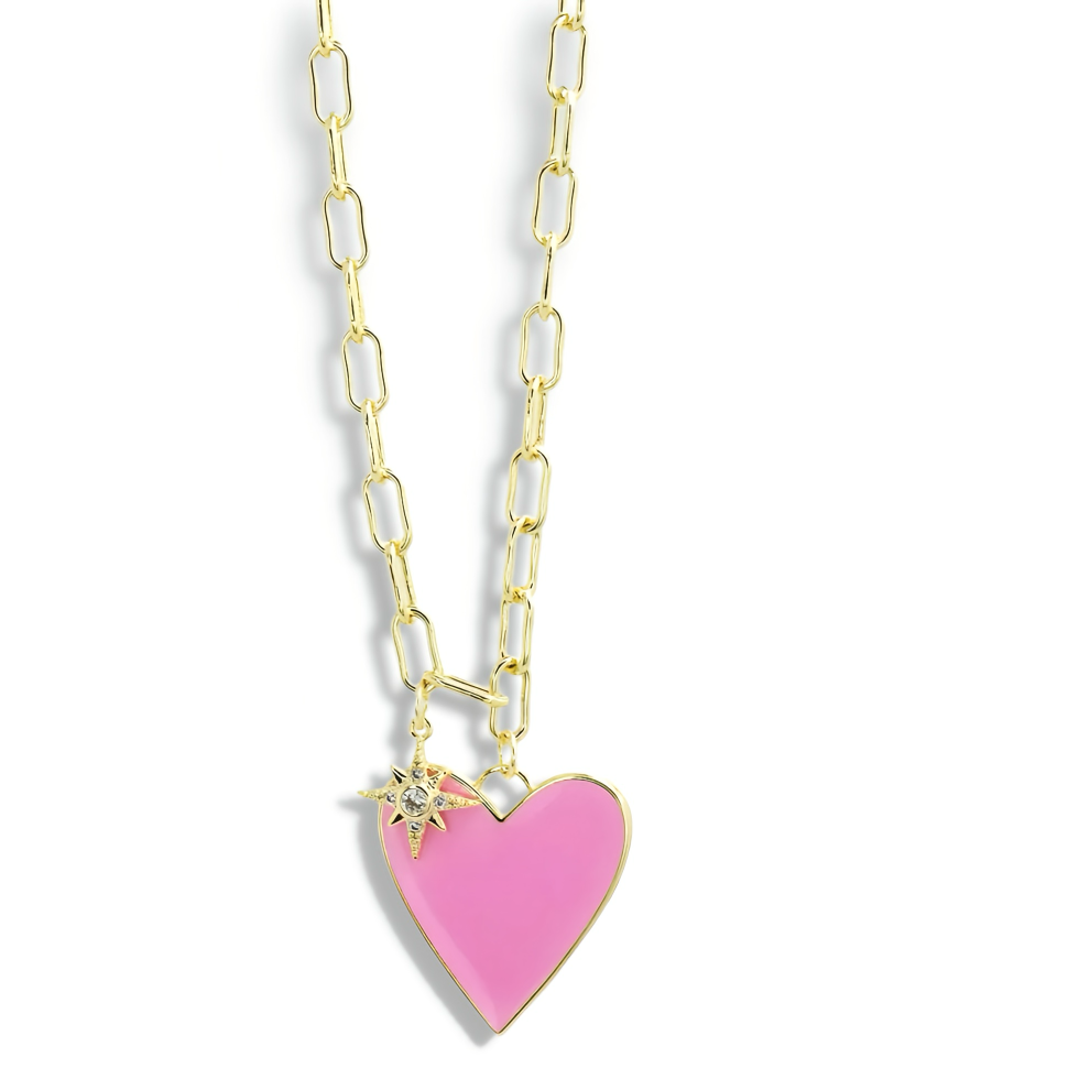 Colorful charms gold necklace featuring gemstone details, layered jewelry design, trendy accessory for women’s jewelry collections, boutique wholesale fashion necklace that is hypoallergenic, tarnish free, and waterproof jewelry with a cute aesthetic statement style