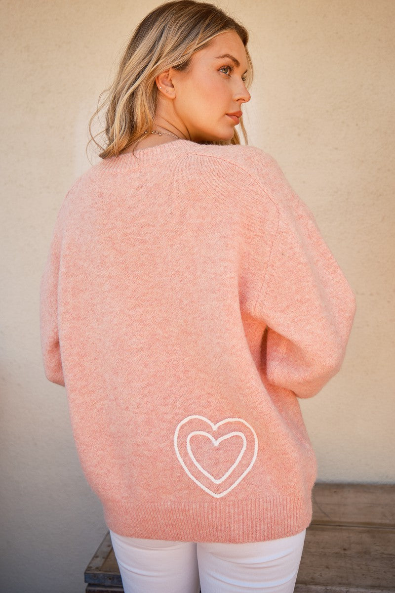 And The Why WIFEY & Heart Round Neck Sweater - Charming Charlie