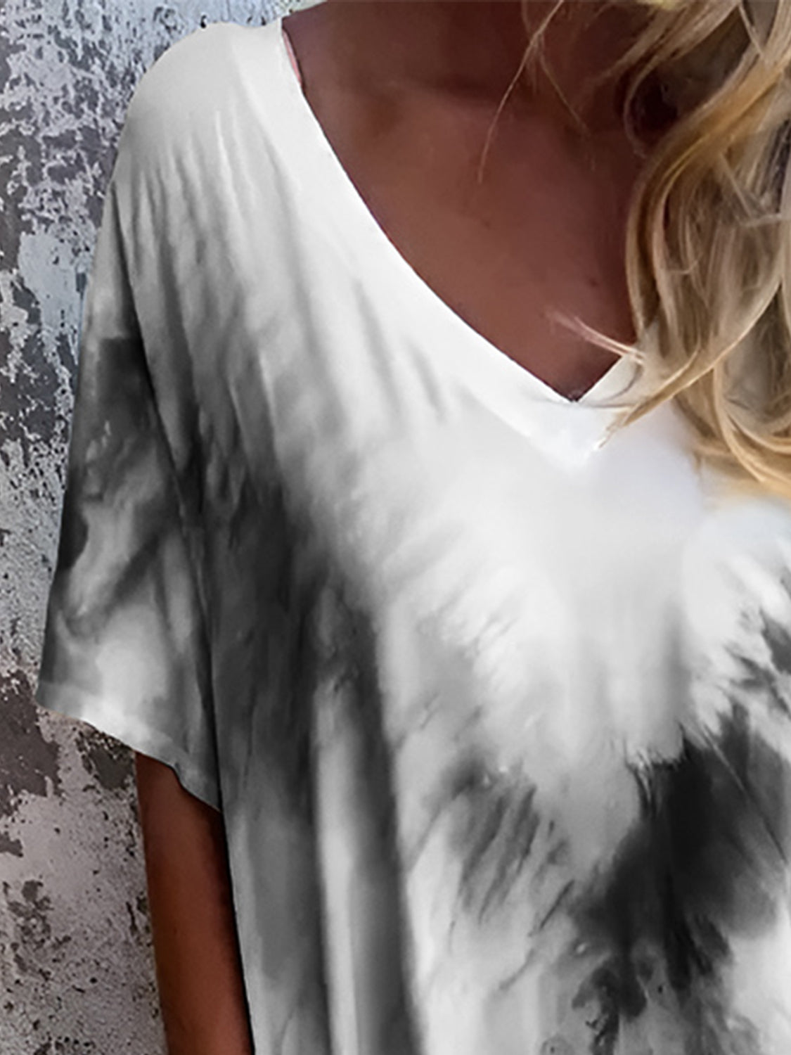 Full Size Pocketed Tie-Dye Short Sleeve Dress - Charming Charlie