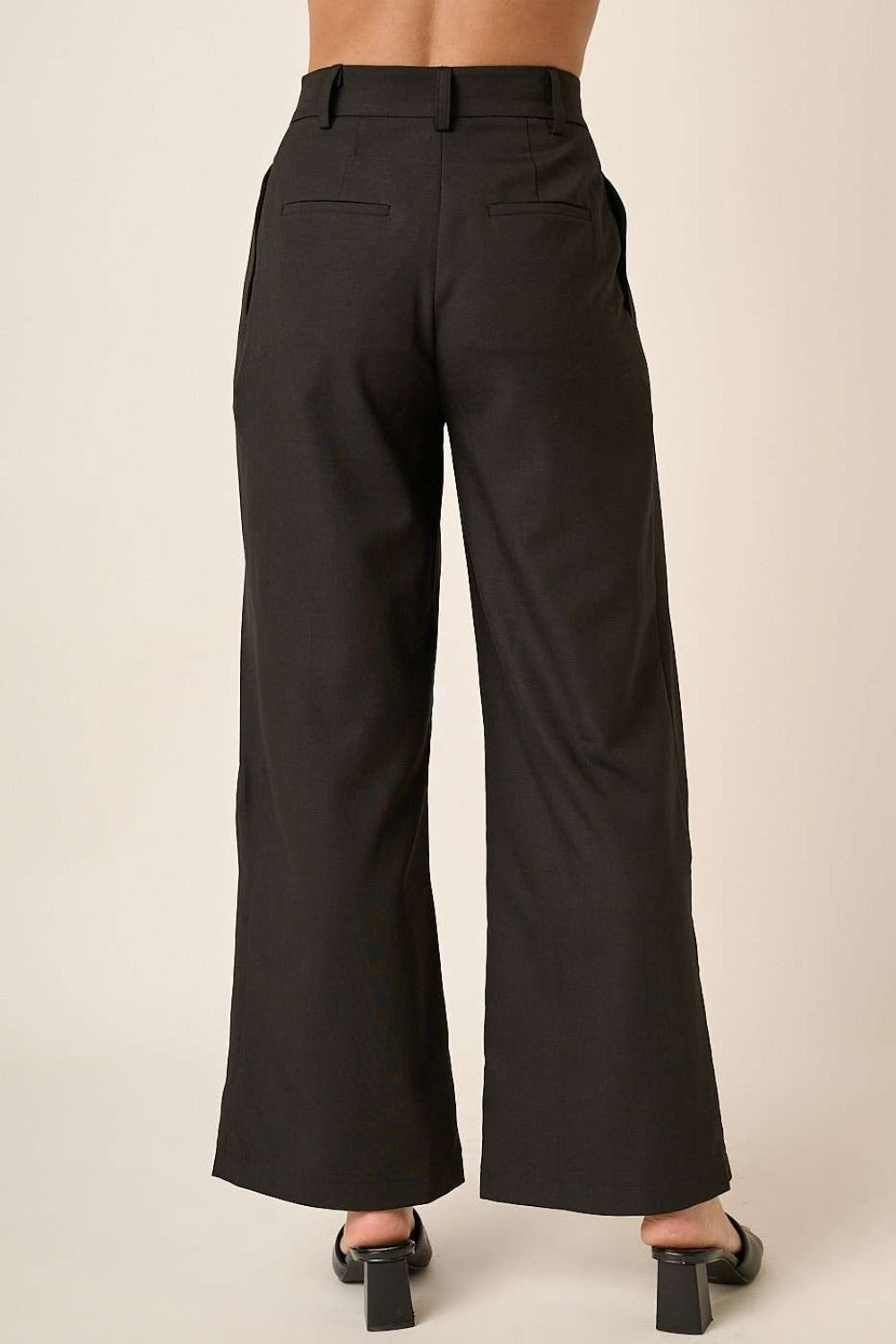 Mittoshop Deep Pleated High Waisted Wide Leg Pants - Charming Charlie