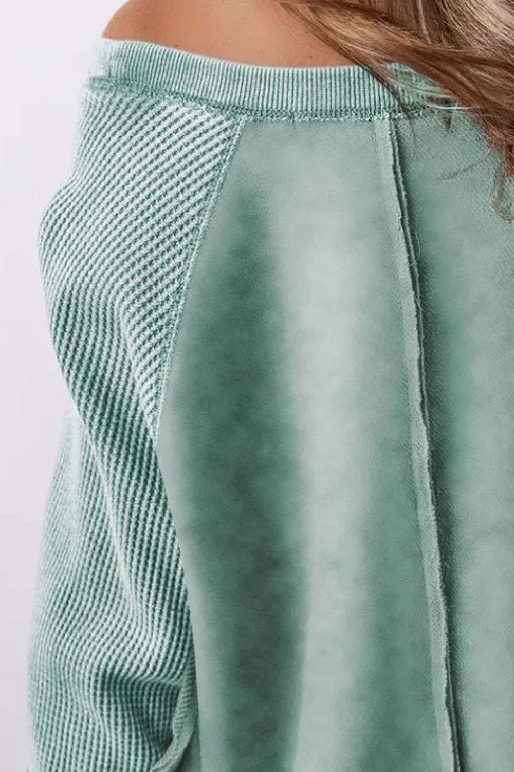 Exposed Seam Long Sleeve Sweatshirt - Charming Charlie