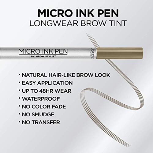 L'Oreal Paris Brow Stylist Micro Ink Pen by Brow Stylist, Up to 48HR Wear - Charming Charlie