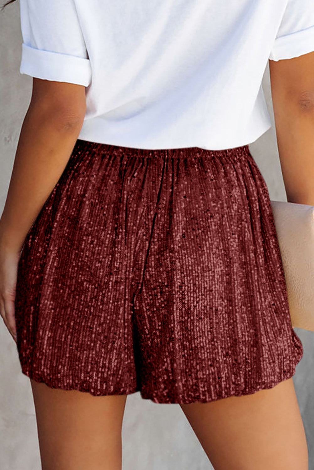 Sequin Elastic Waist Shorts - Charming Charlie