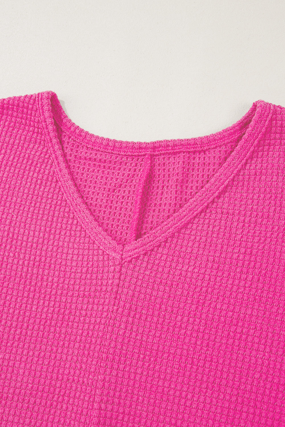 Side Slit V-Neck Long Sleeve Top - Charming Charlie