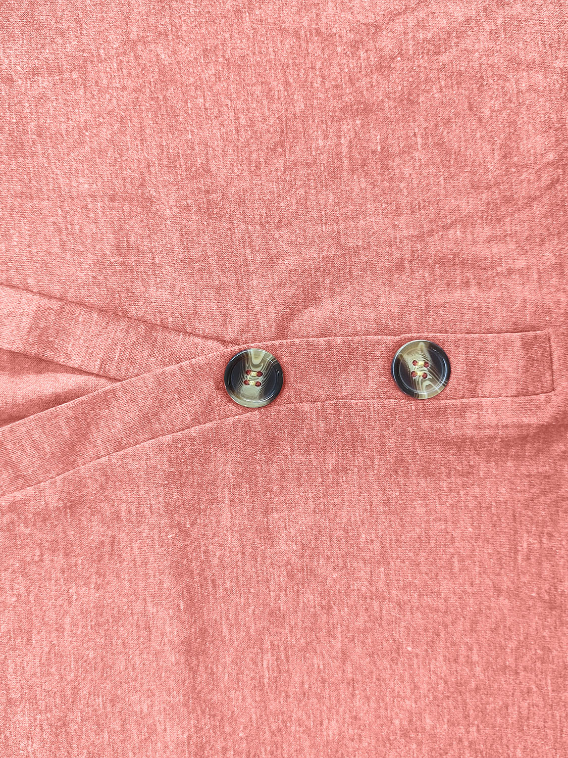 Full Size Notched Long Sleeve T-Shirt - Charming Charlie