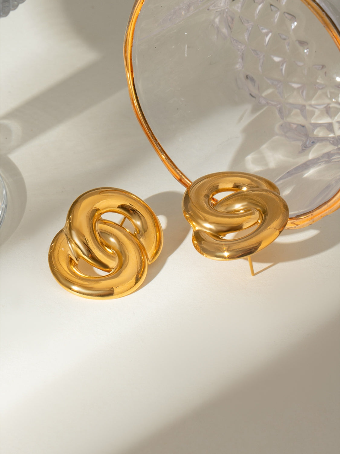 18K Gold-Plated Stainless Steel Knotted Earrings - Charming Charlie