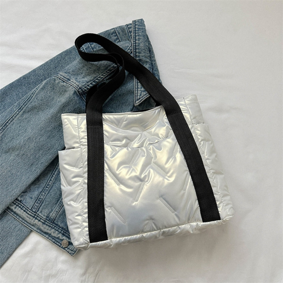 Polyester Tote Bag with Zipper - Charming Charlie