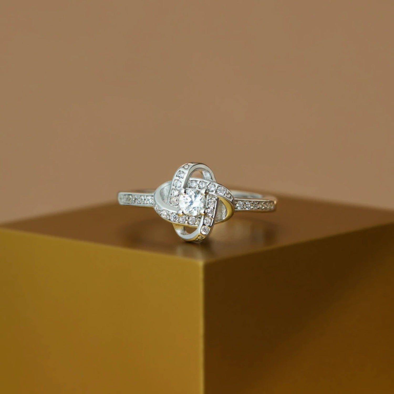 925 Sterling Silver Inlaid Zircon Ring - Charming Charlie