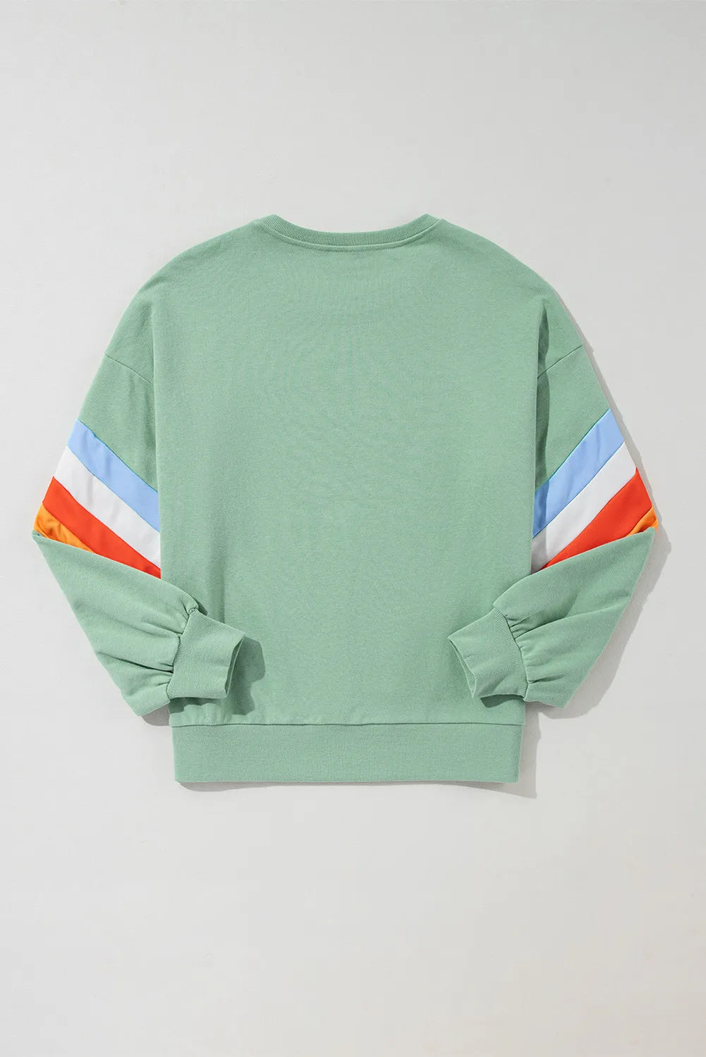 Contrast Round Neck Long Sleeve Sweatshirt - Charming Charlie