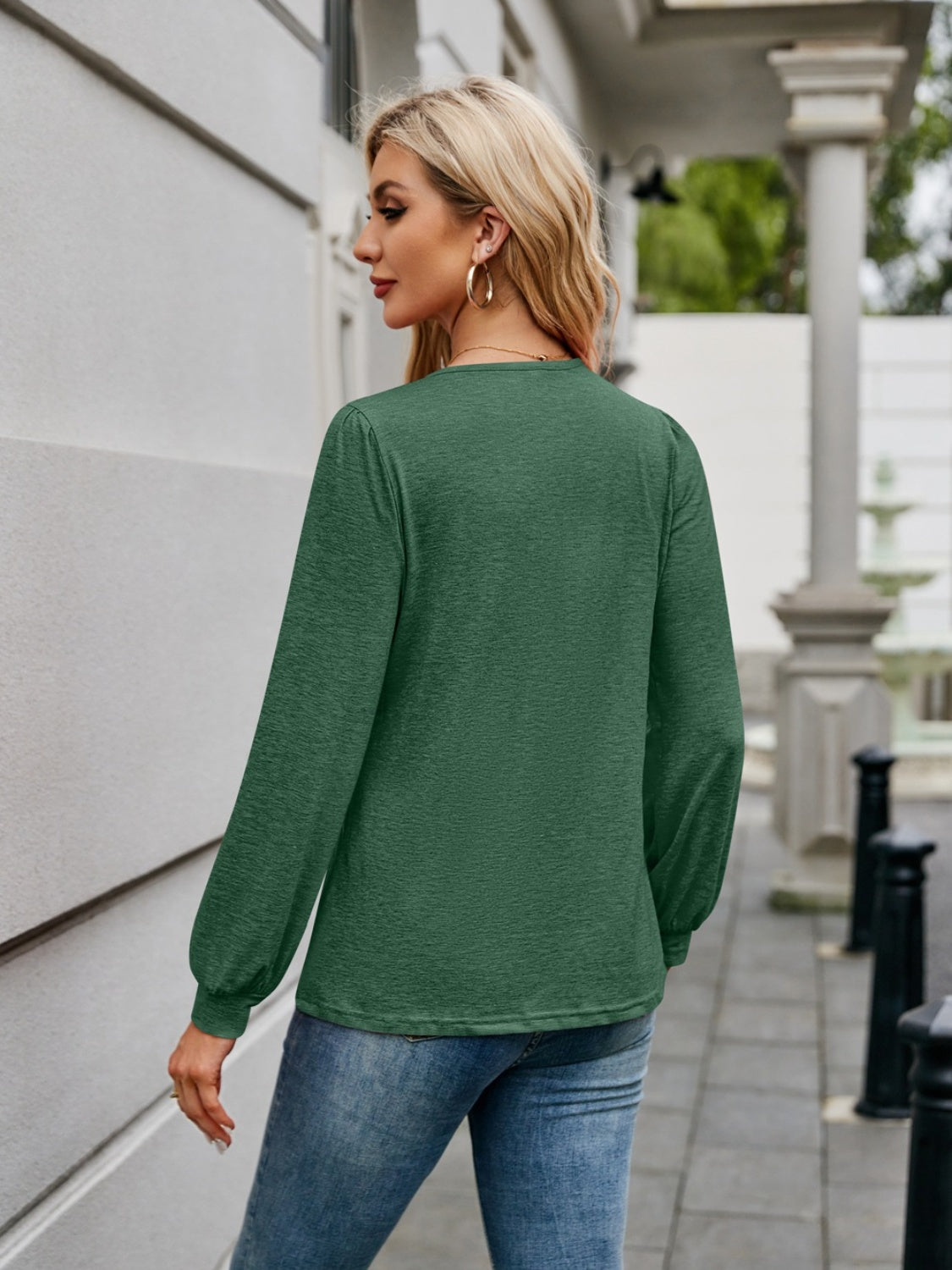 V-Neck Long Sleeve T-Shirt - Charming Charlie