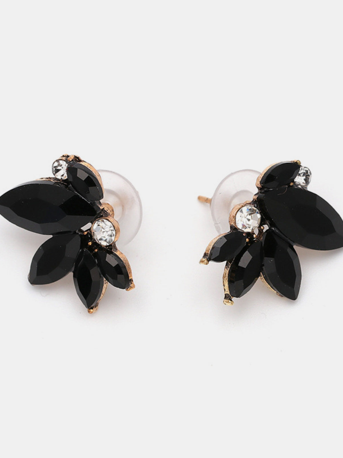 Alloy Rhinestone Flower Stud Earrings - Charming Charlie