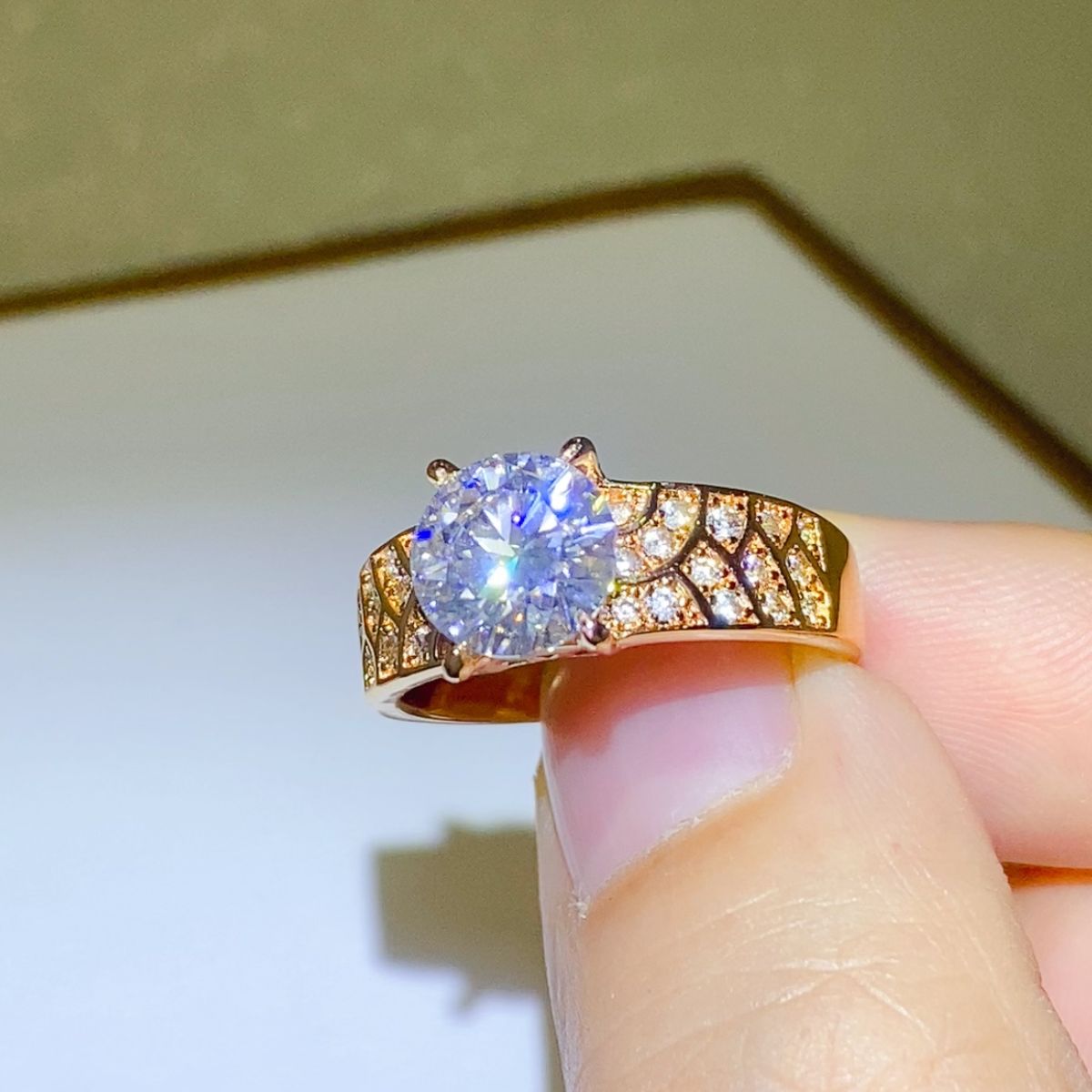 1.5 Carat 925 Sterling Silver Moissanite Ring - Charming Charlie