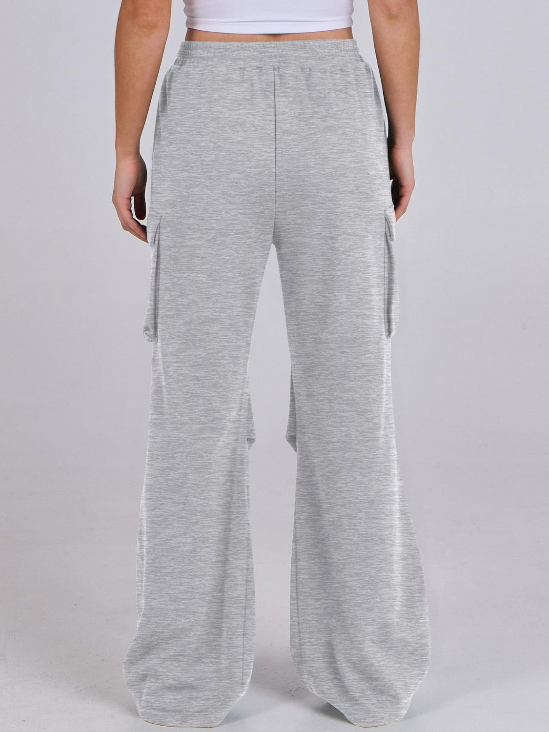 Elastic Waist Wide Leg Pants with Pockets - Charming Charlie