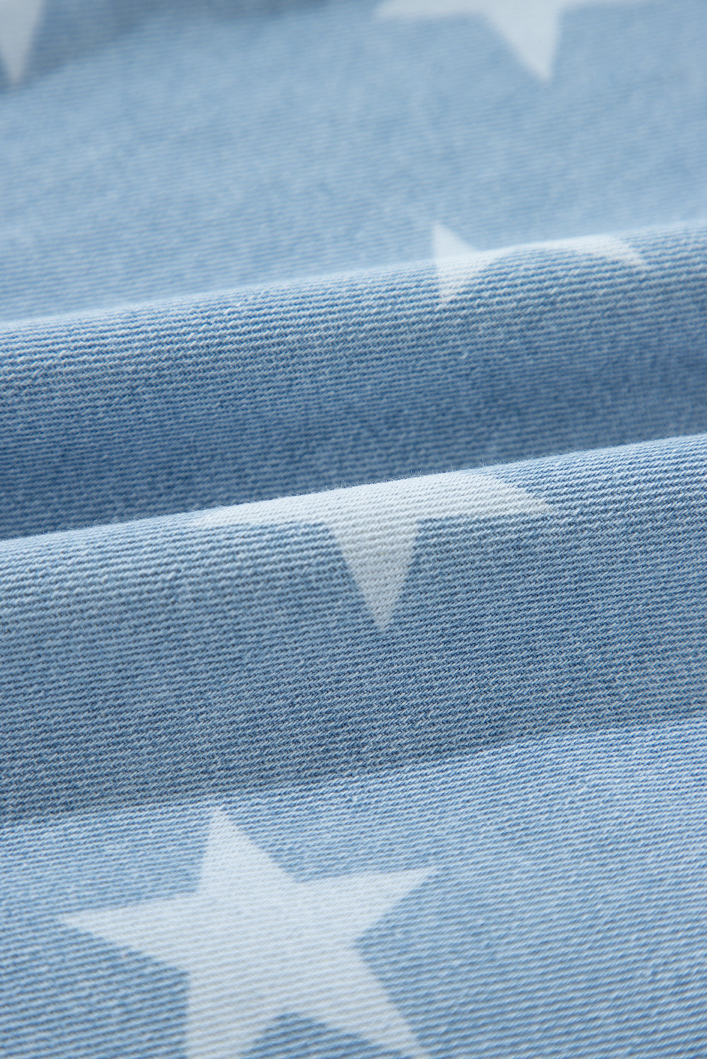 Raw Hem Star Collared Neck Denim Top - Charming Charlie