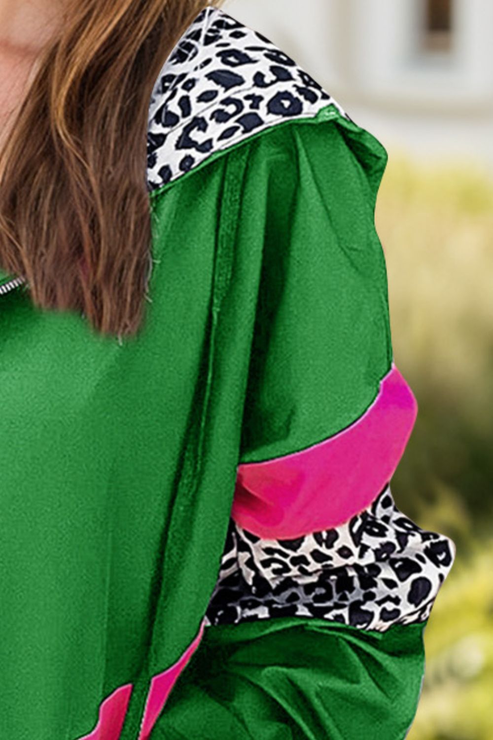 Leopard Zip Up Long Sleeve Hooded Jacket - Charming Charlie