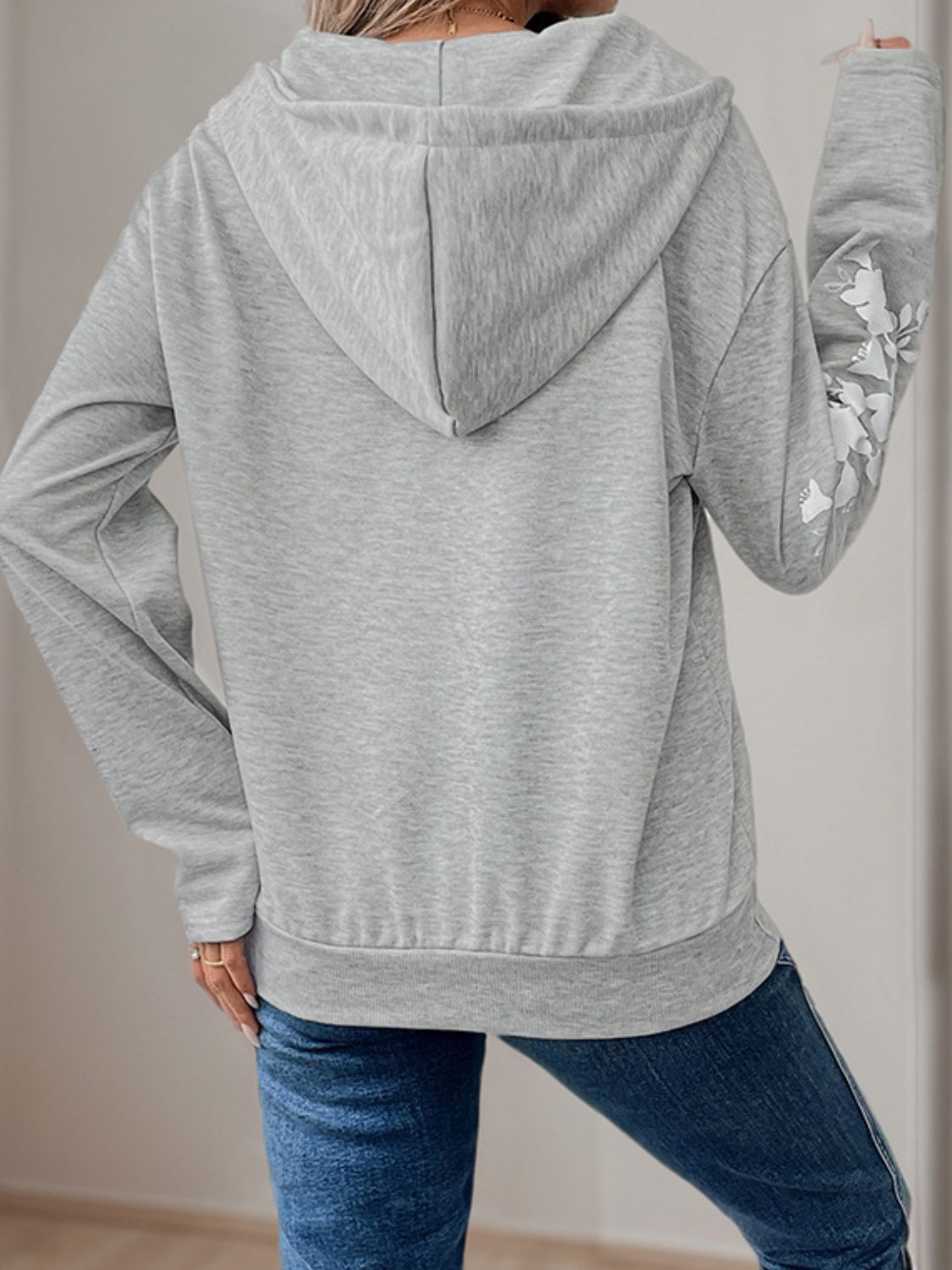 Perfee Half Zip Long Sleeve Hoodie - Charming Charlie