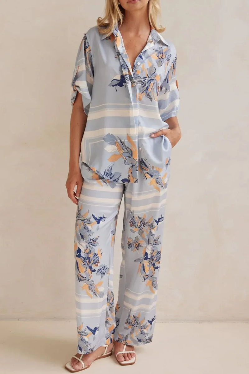 Button Front Cami and Pants Set