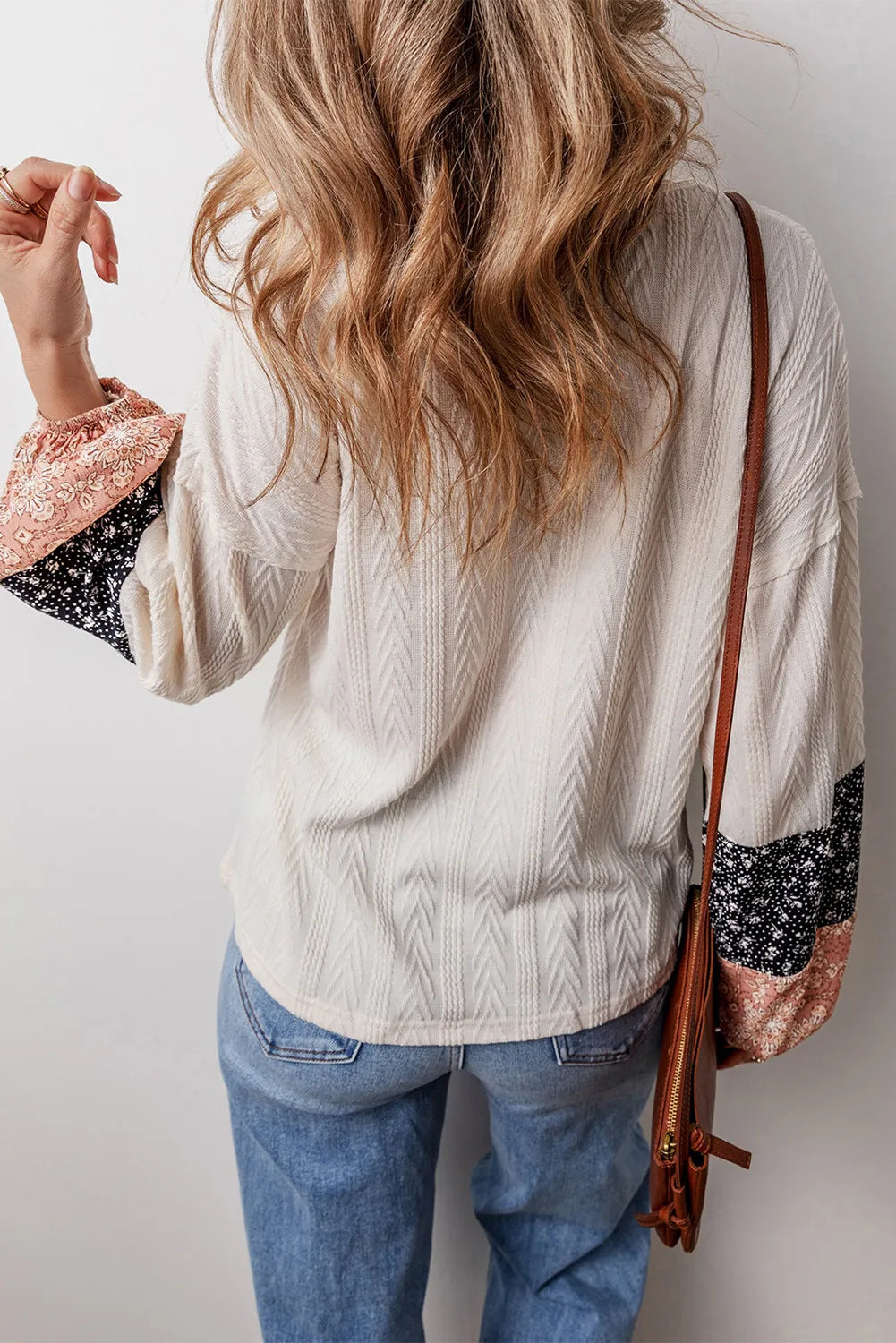 Drawstring Color Block Hooded Long Sleeve Top - Charming Charlie