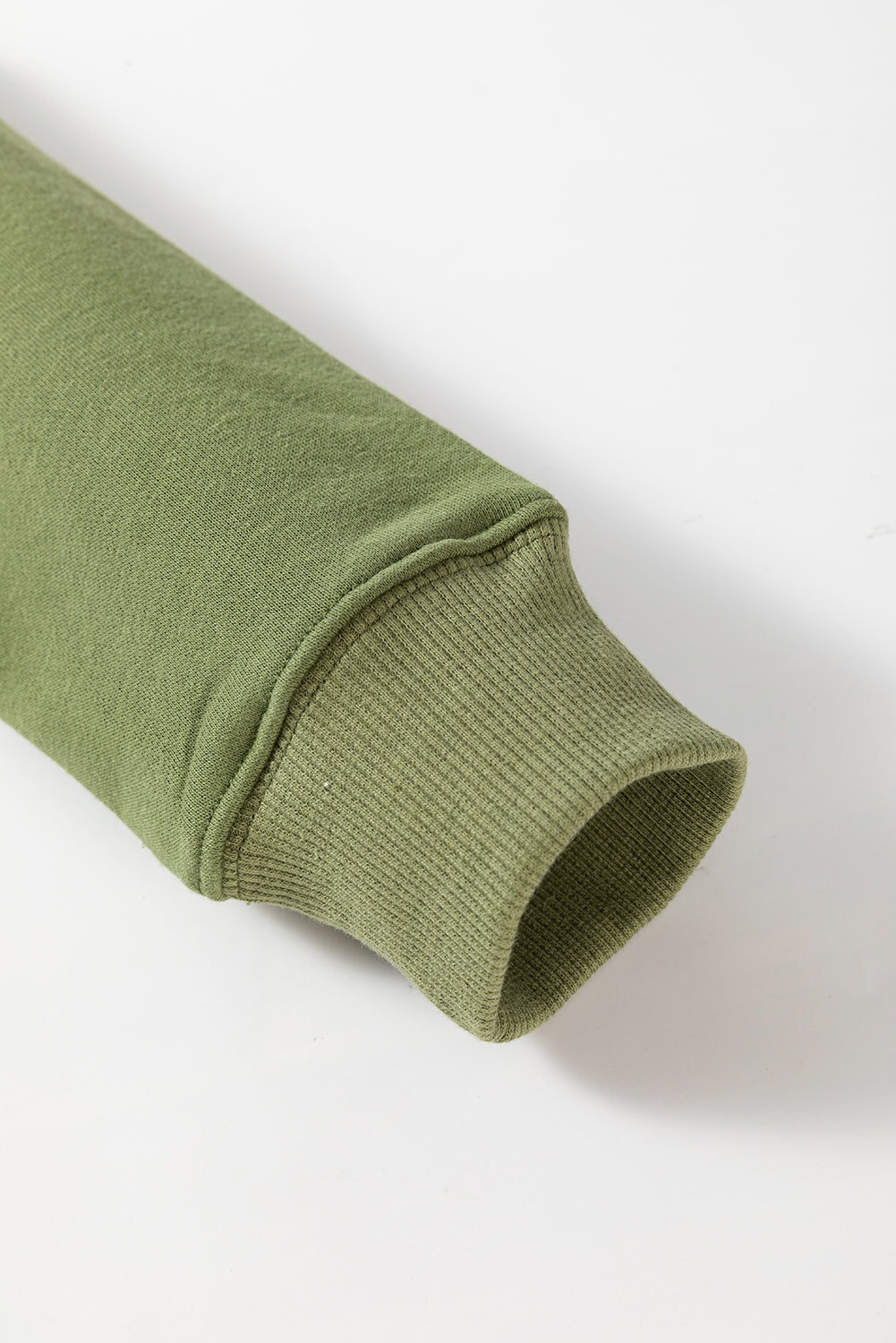 Solid Color Round Neck Long Sleeve Sweatshirt - Charming Charlie