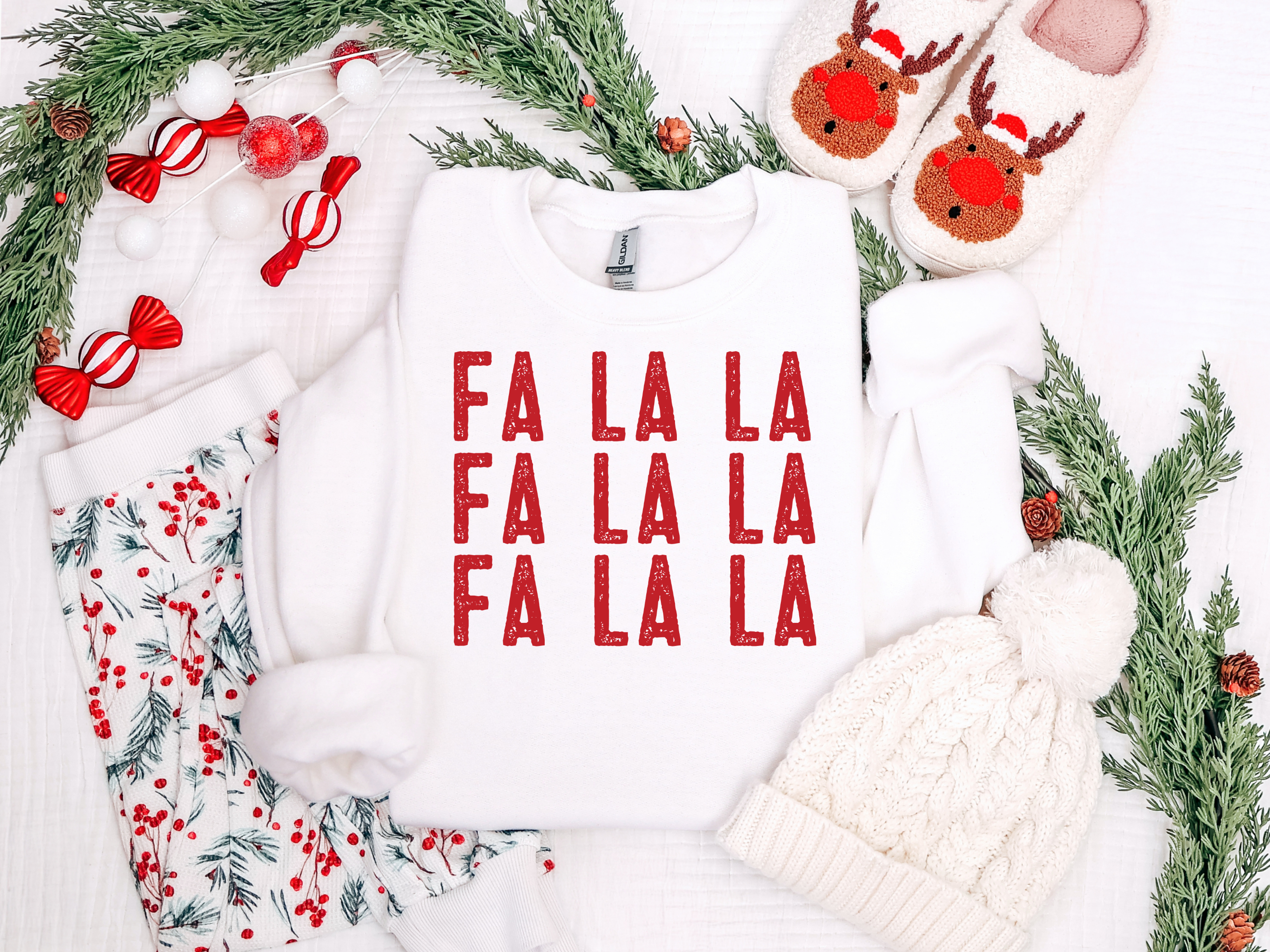 Fa La La Stacked Graphic Tee and Sweatshirt - Charming Charlie