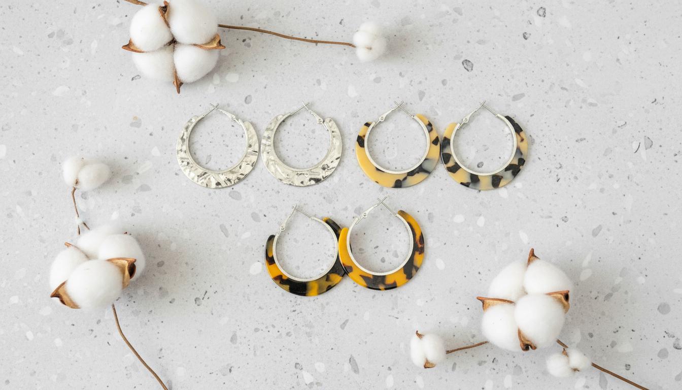 Bold Tortoise Hoop Earrings - Charming Charlie