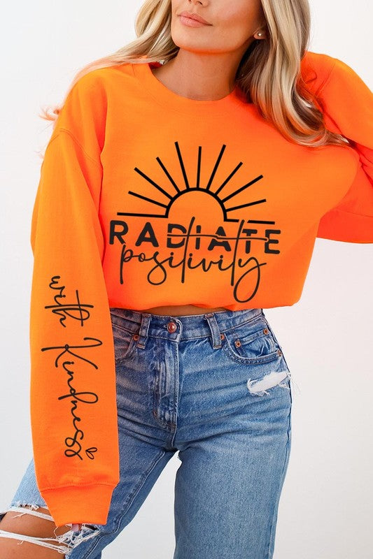 Radiate positivity Graphic Sweatshirts - Charming Charlie