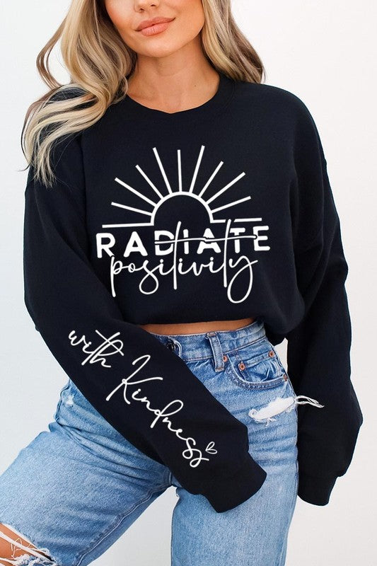 Radiate positivity Graphic Sweatshirts - Charming Charlie