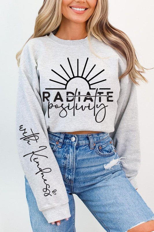 Radiate positivity Graphic Sweatshirts - Charming Charlie
