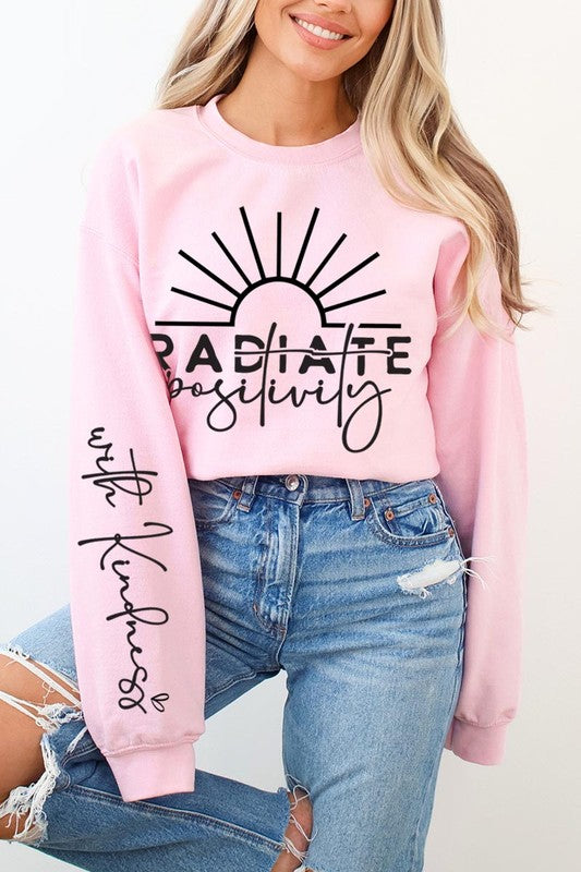Radiate positivity Graphic Sweatshirts - Charming Charlie
