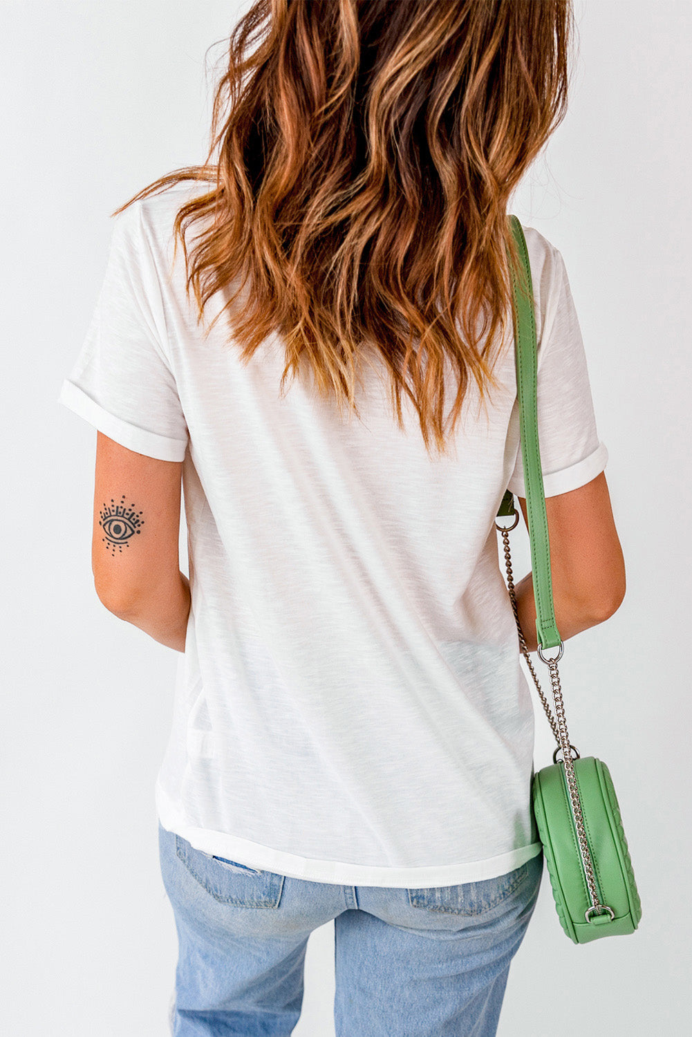 Graphic Round Neck Short Sleeve T-Shirt - Charming Charlie