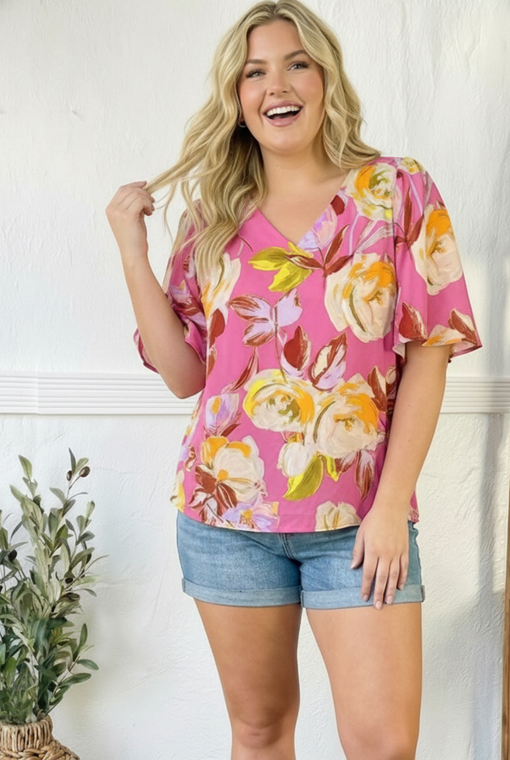 Floral Muse V Neck Blouse - Charming Charlie