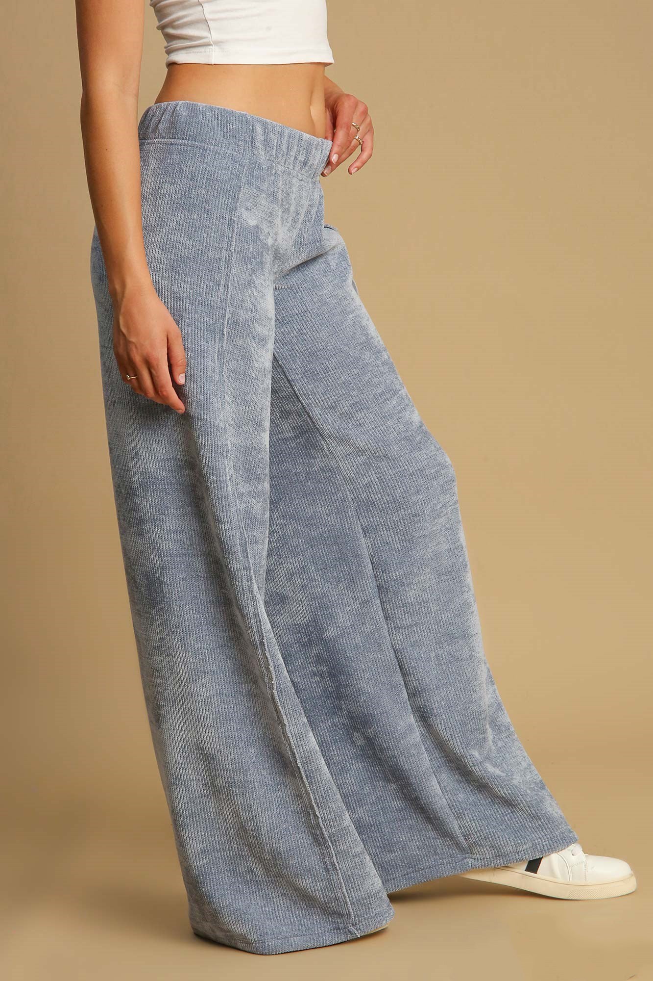 Umgee Elastic Waist Wide Leg Pants - Charming Charlie