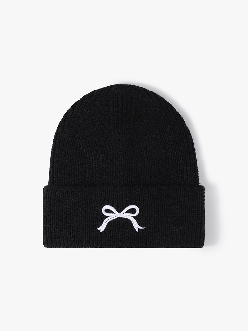 Embroidered Bow Knit Hat - Charming Charlie