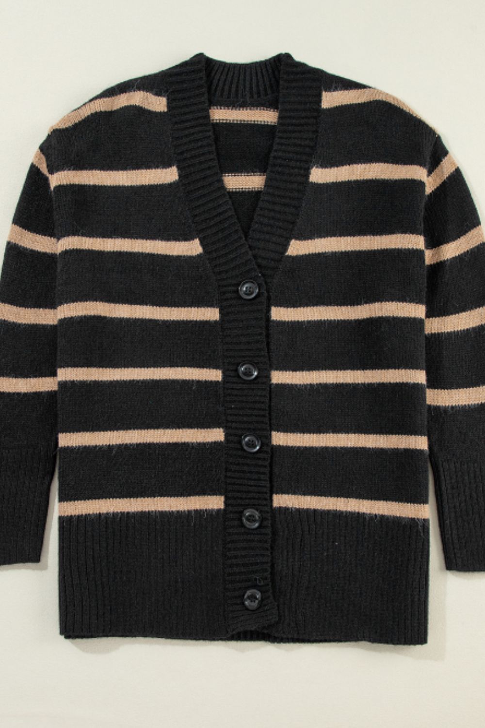 Striped Button Down Long Sleeve Cardigan - Charming Charlie