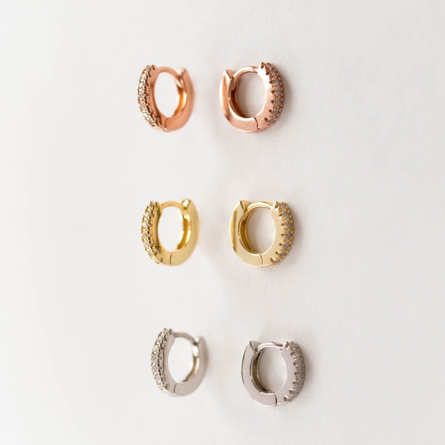 CZ Mini Huggie Earring - Adina's Jewels