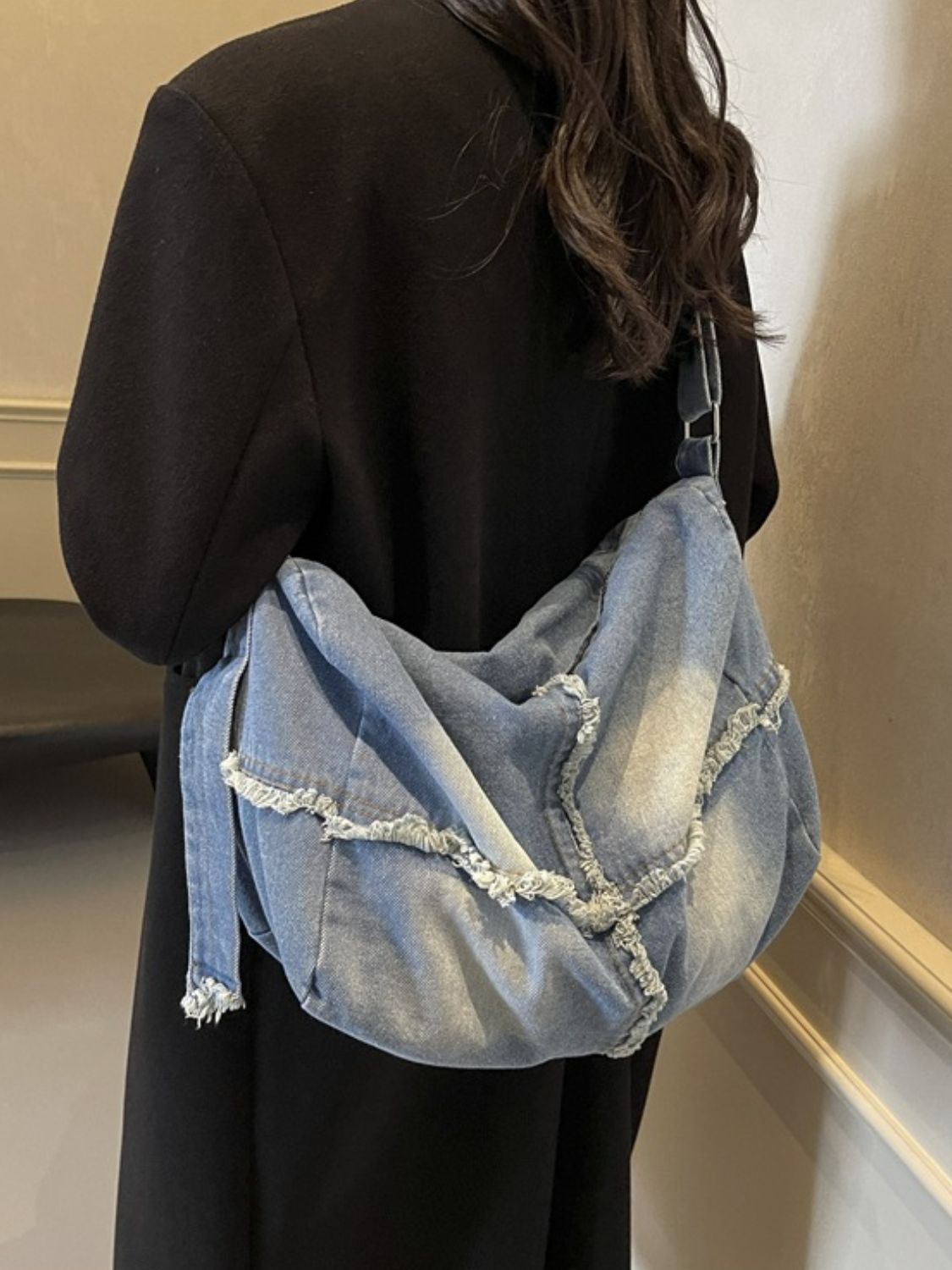 Raw Hem Gradient Crossbody Bag - Charming Charlie