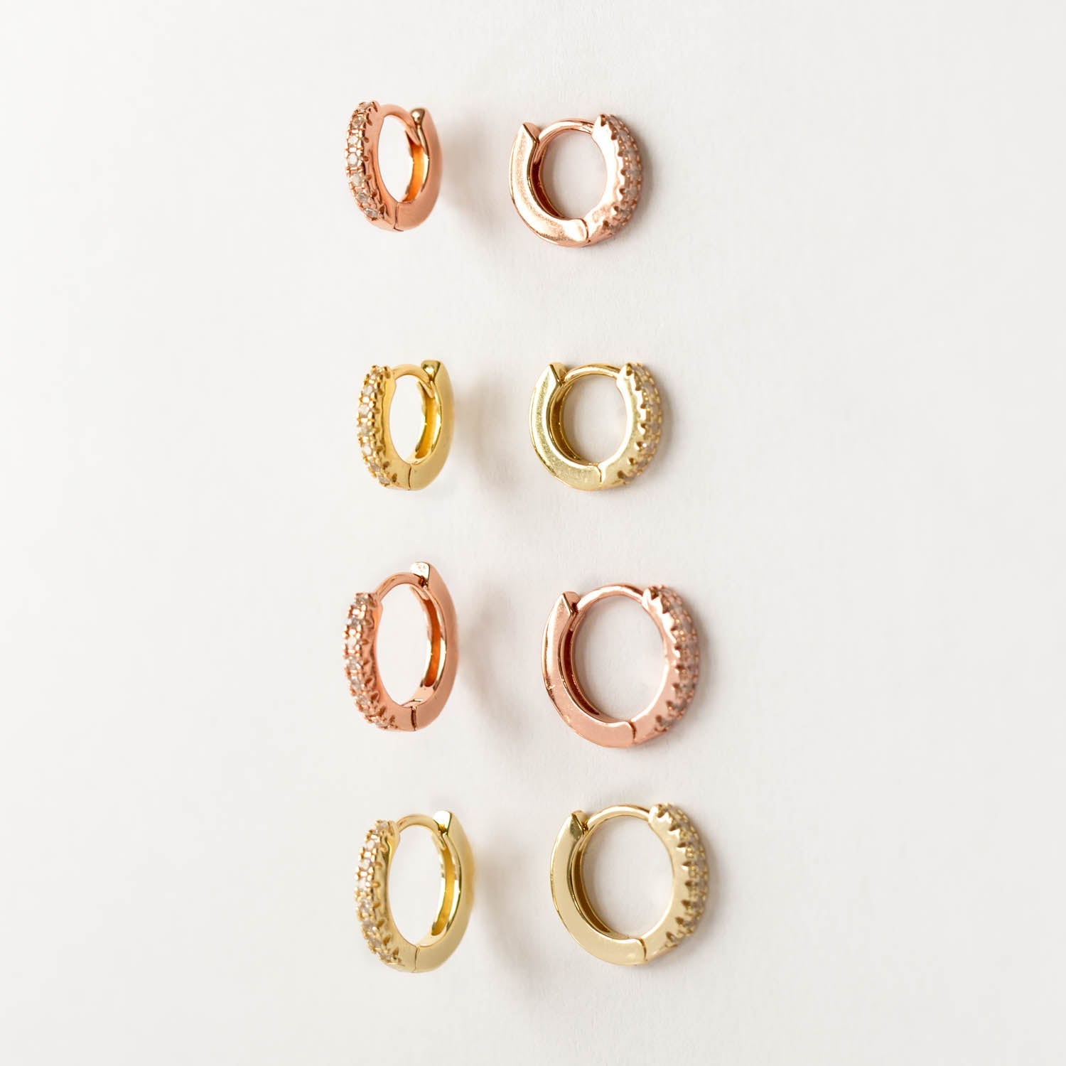 CZ Mini Huggie Earring - Adina's Jewels