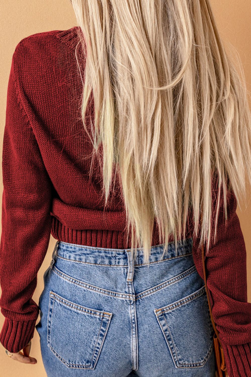 Cable-Knit Button Down V-Neck Cardigan - Charming Charlie