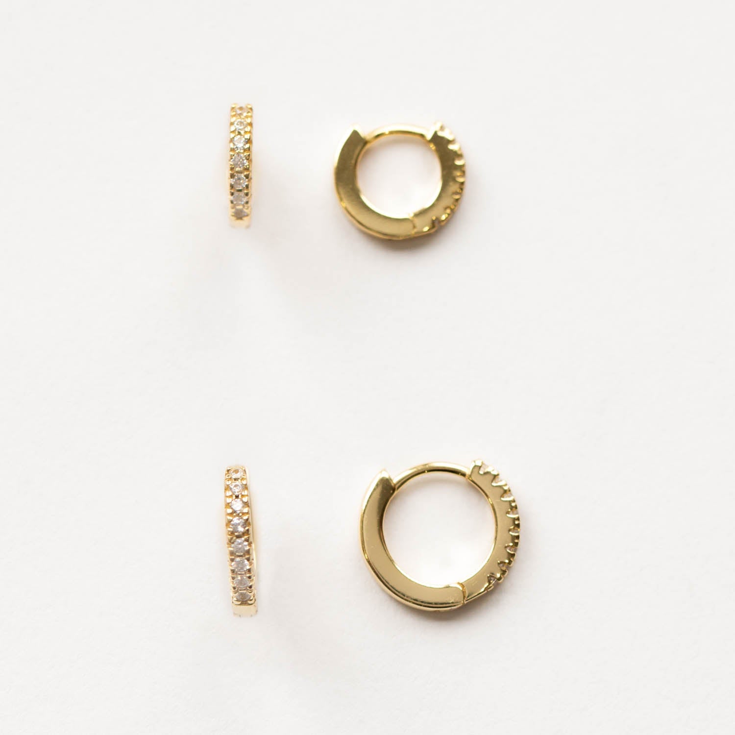 CZ Mini Huggie Earring - Adina's Jewels