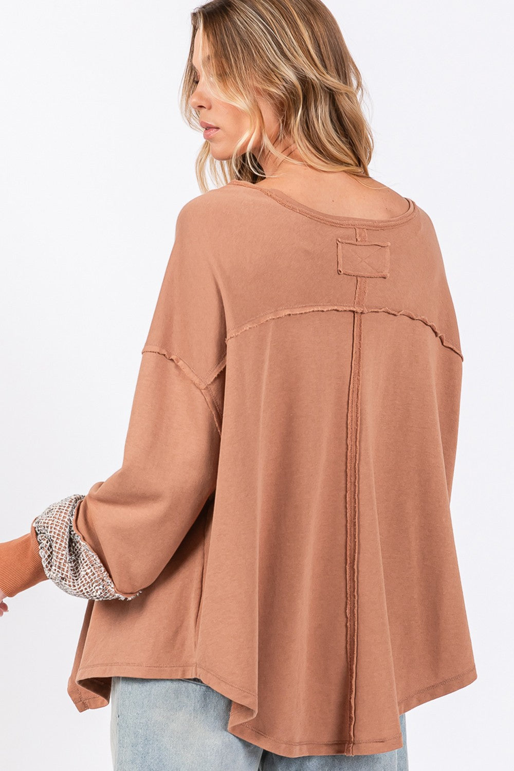 SAGE + FIG Peace Sign Mineral Wash Terry Top - Charming Charlie