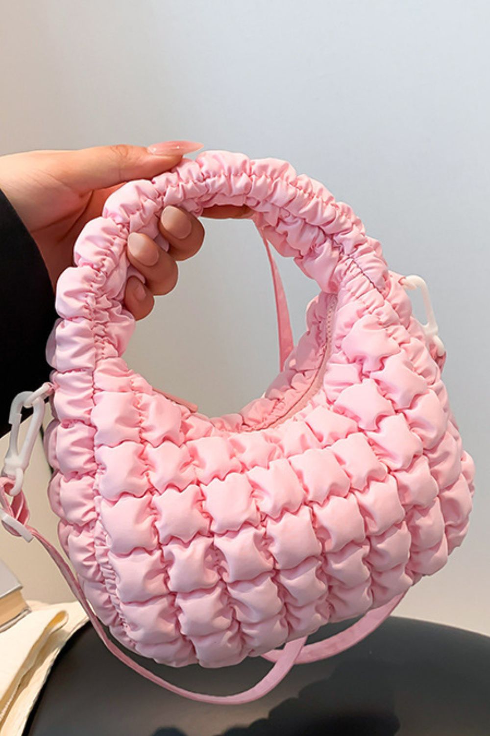 Quilted Puffy Removable Strap Crossbody Bag - Charming Charlie