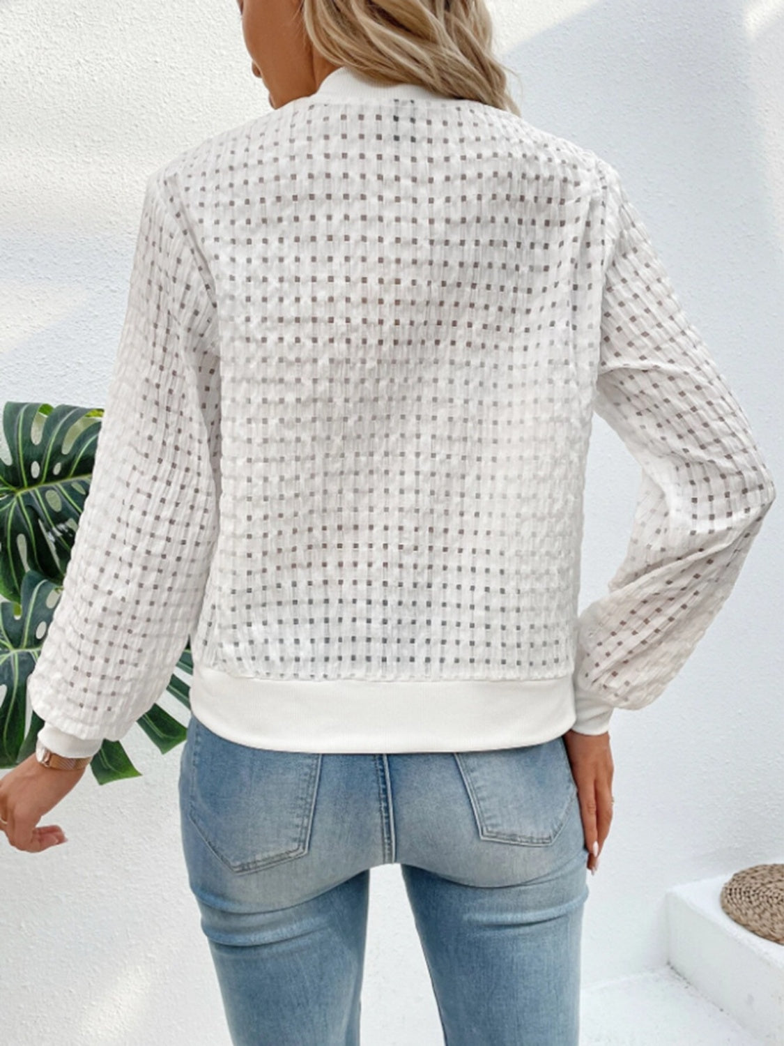 Zip Up Long Sleeve Jacket - Charming Charlie