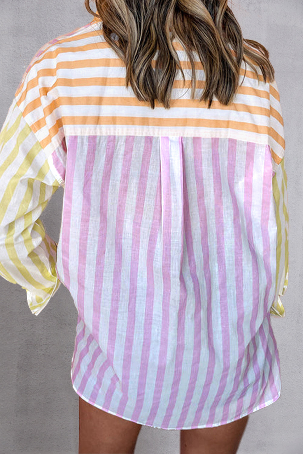 Striped Button Up Long Sleeve Shirt - Charming Charlie