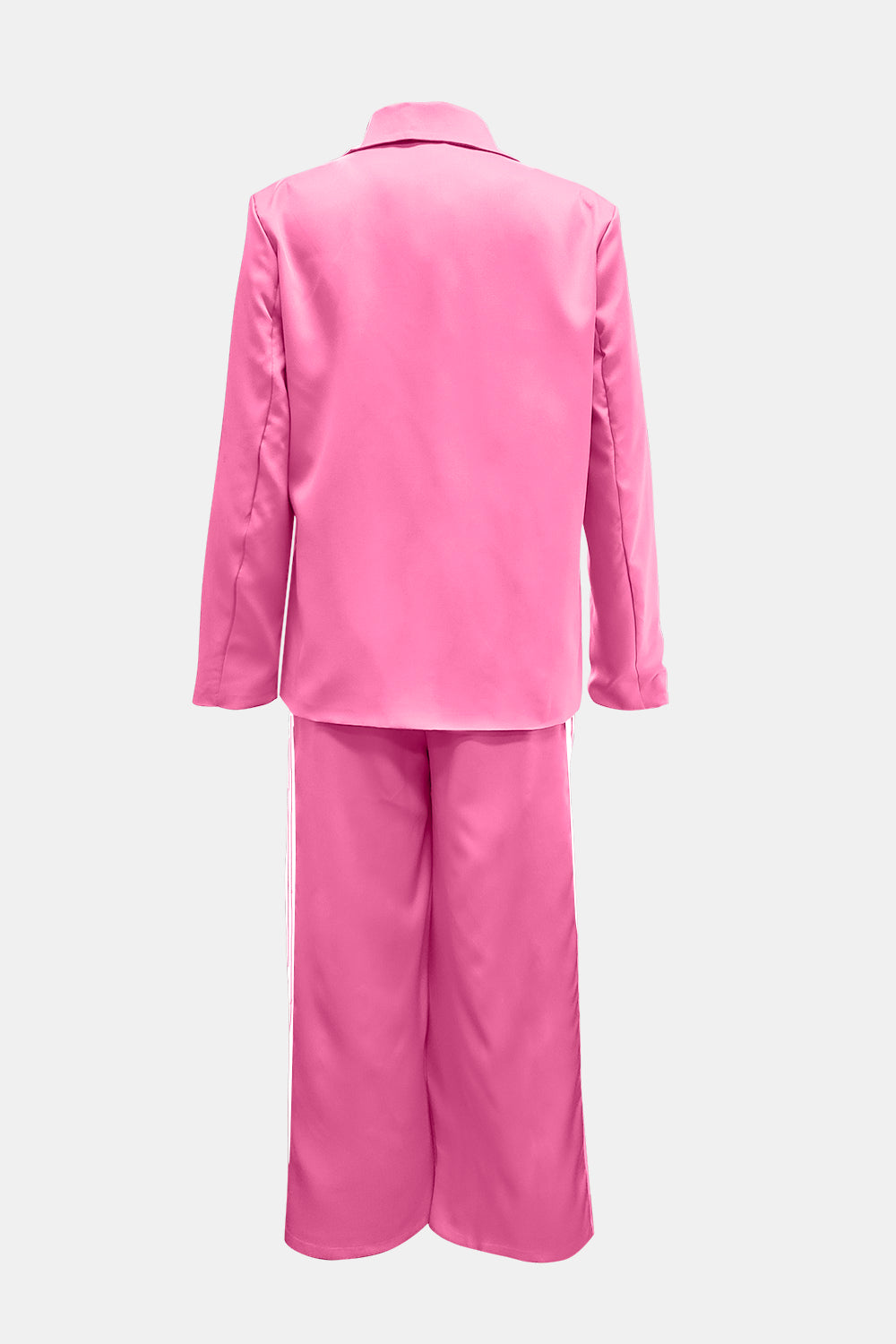 Side Striped Long Sleeve Blazer and Pants Set - Charming Charlie