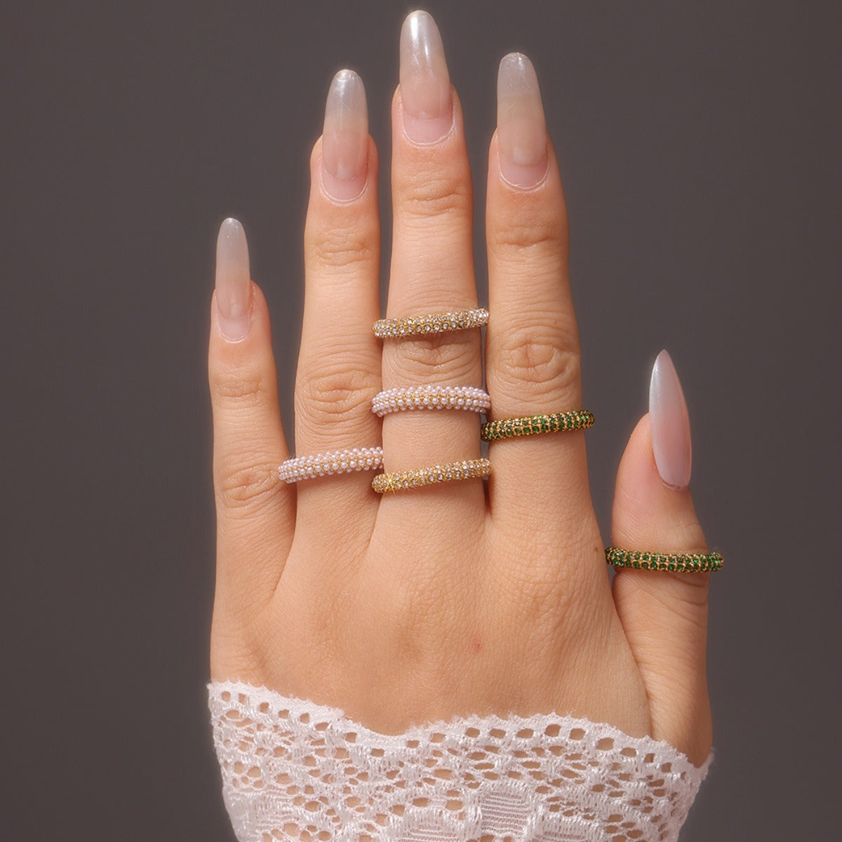 18K Gold-Plated Inlaid Zircon Ring - Charming Charlie