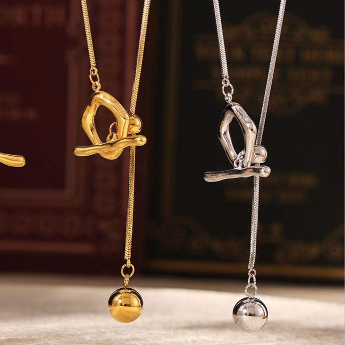 Stainless Steel Bead Necklace - Charming Charlie
