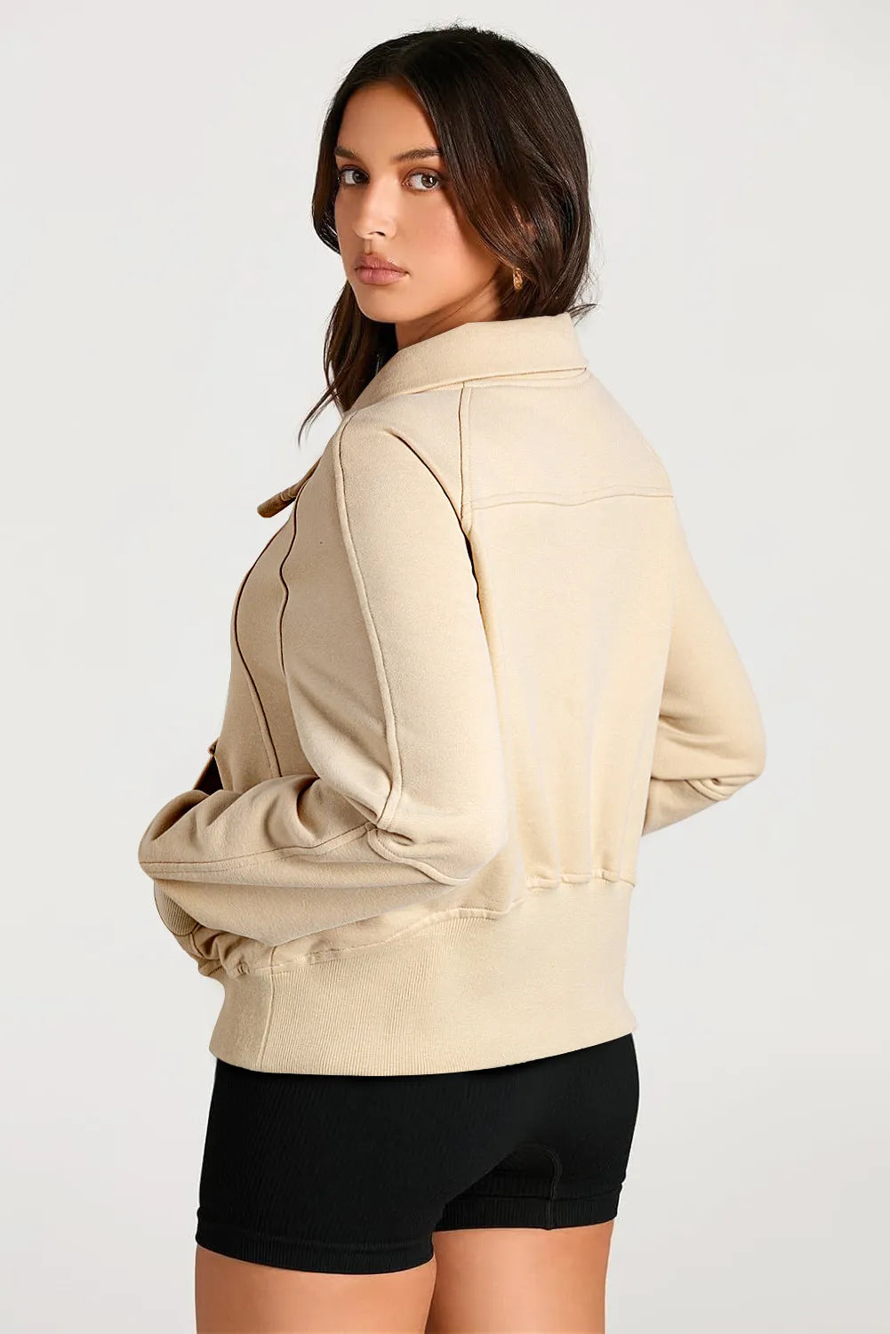 Half Zip Long Sleeve Sweatshirt - Charming Charlie