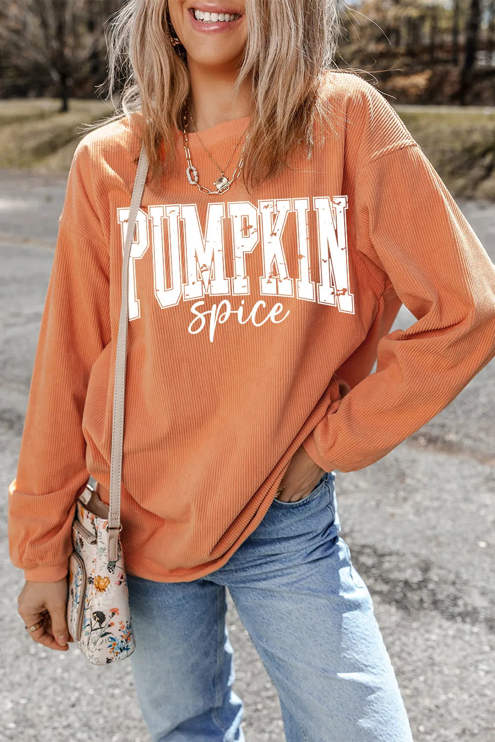 Letter Graphic Long Sleeve Sweatshirt - Charming Charlie