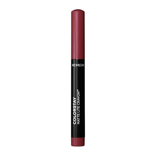 REVLON ColorStay Matte Lite Crayon Lipstick with Built-in Sharpener, Longlasting Non-Drying Matte Formula, Transfer-Proof Lipcolor - Charming Charlie